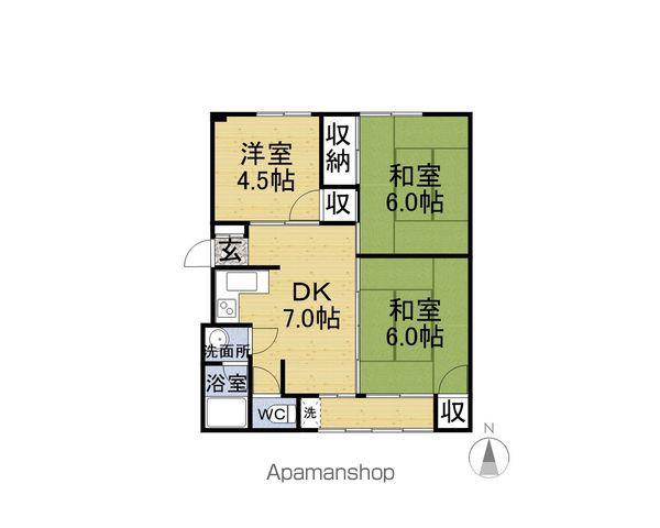 コンフィデンス司(3DK/2階)の間取り写真