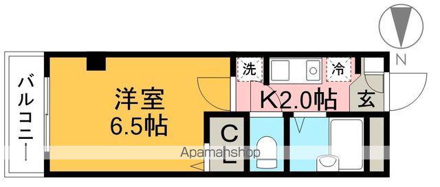 E-CASA入明(1K/3階)の間取り写真