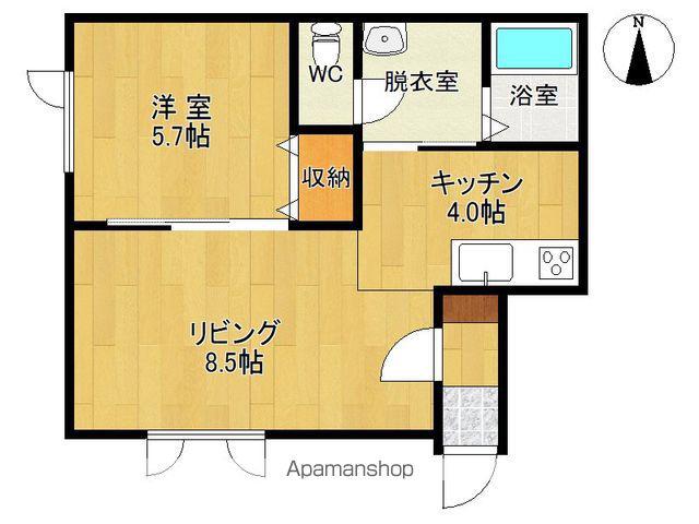 アイ—レⅡ(1LDK/2階)の間取り写真