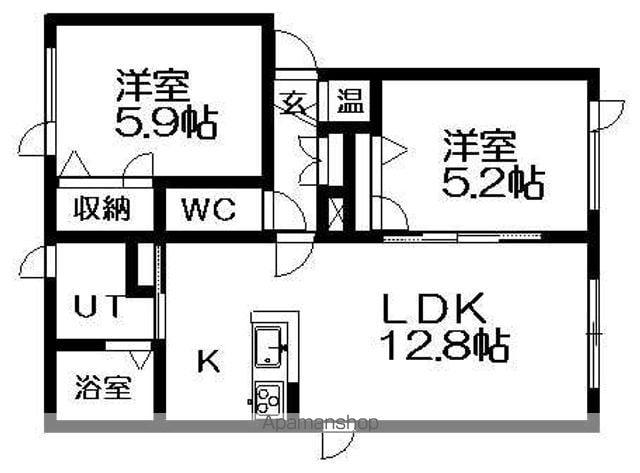 S・PLAZAA(2LDK/1階)の間取り写真