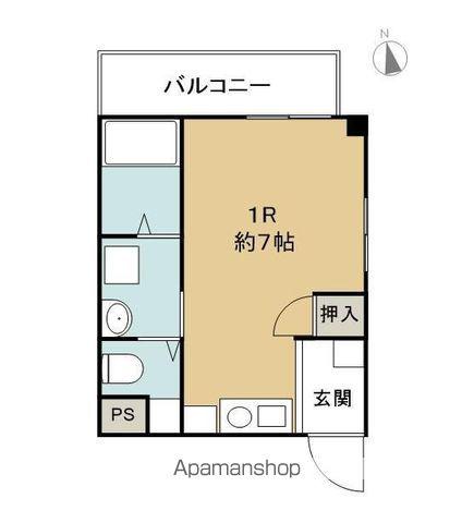 高根台ビレッジ(ワンルーム/2階)の間取り写真