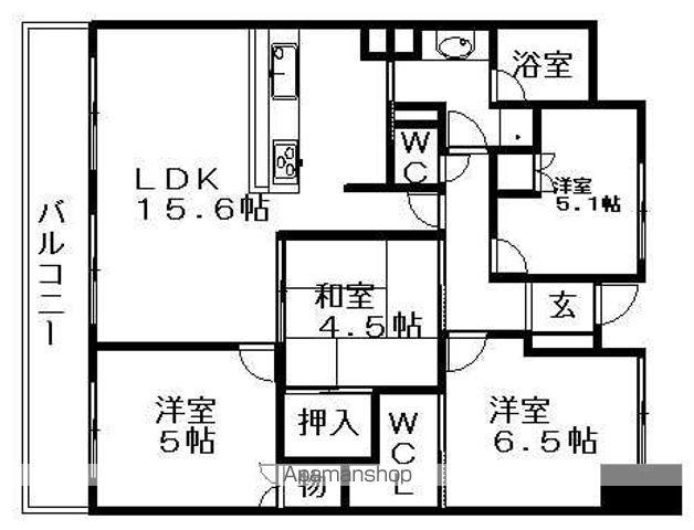 パークアクシス金山ウエスト(4LDK/3階)の間取り写真