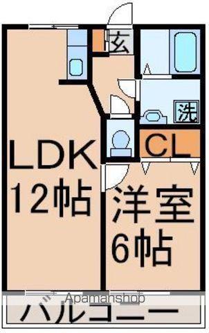 フラット田中(1LDK/2階)の間取り写真