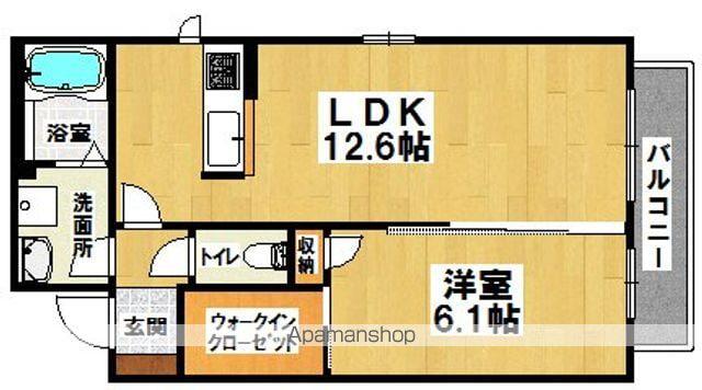 グリシーヌなかもず(1LDK/1階)の間取り写真