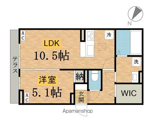 D-ROOM散田町(1LDK/1階)の間取り写真