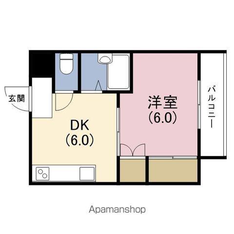 ワイズレジデンス福島(1DK/6階)の間取り写真