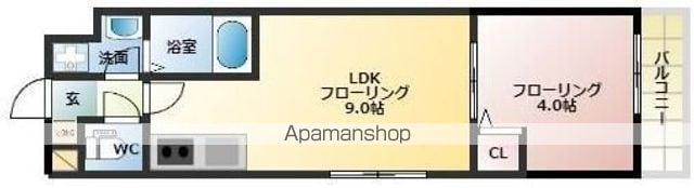 LAPISLAZULI寺町(1LDK/2階)の間取り写真