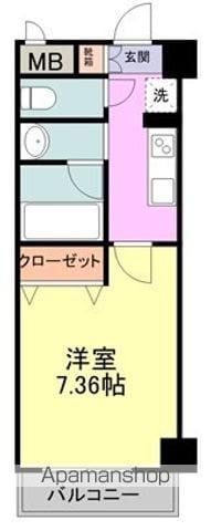 FLOS静岡天王町(1K/4階)の間取り写真