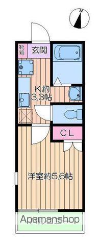 ルビオ千川(1K/2階)の間取り写真