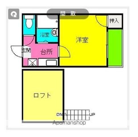 ハンブラ鳥飼(1K/2階)の間取り写真