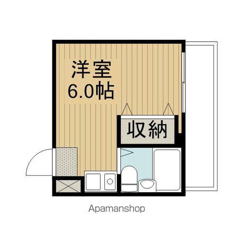 トモエハイツ5号館(ワンルーム/2階)の間取り写真