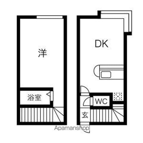 ラフォーレ壱番館(1DK/2階)の間取り写真