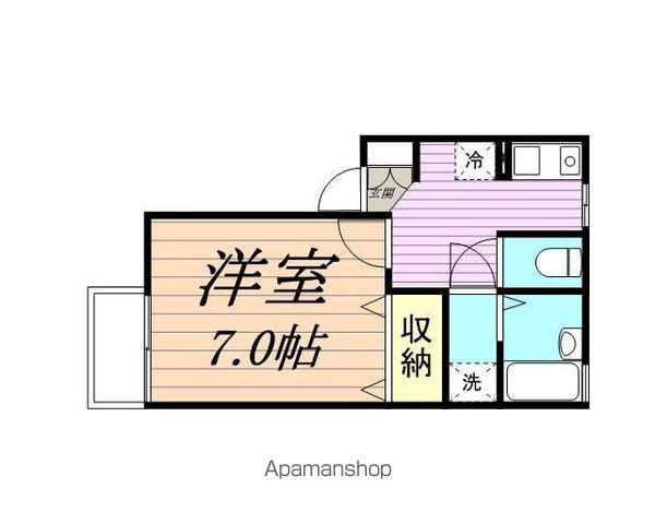 グランドゥール多賀城(1K/2階)の間取り写真