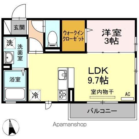 アゼリアブロム(1LDK/2階)の間取り写真
