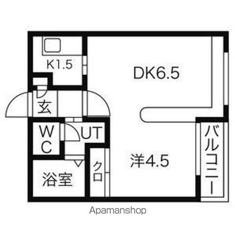ダイアナ白石ヒルズ III(1DK/1階)の間取り写真