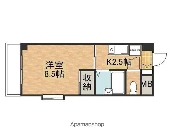 カーサ大正2ND(1K/5階)の間取り写真
