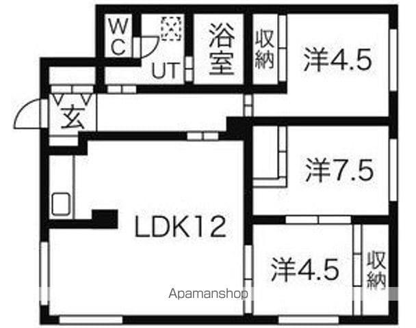 第5コスモハイツ(3LDK/1階)の間取り写真
