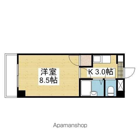 ロータスハイツ(1K/4階)の間取り写真