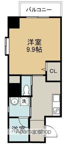 プランドール浅間(1K/5階)の間取り写真