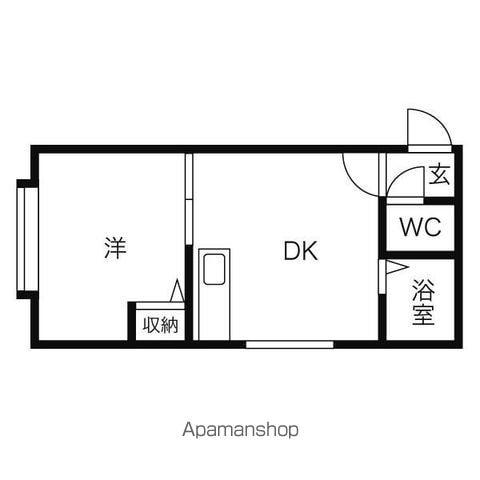 アークコート北28条(1DK/3階)の間取り写真