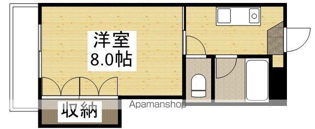 シャインブライト寿Ⅰ(1K/2階)の間取り写真