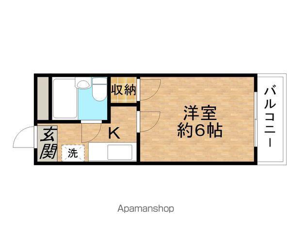 アネーロ壱番館(1K/4階)の間取り写真