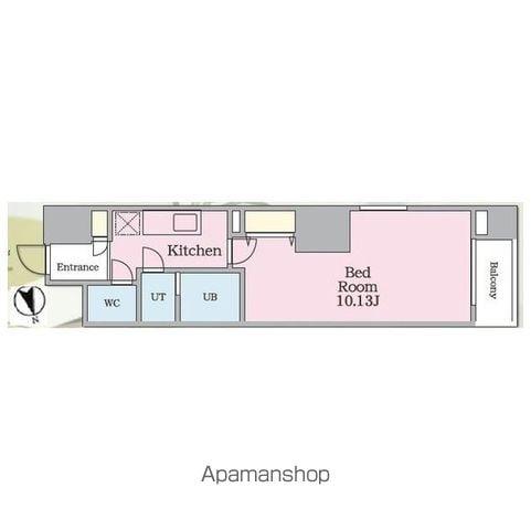 プレール・ドゥーク錦糸公園前(1K/13階)の間取り写真