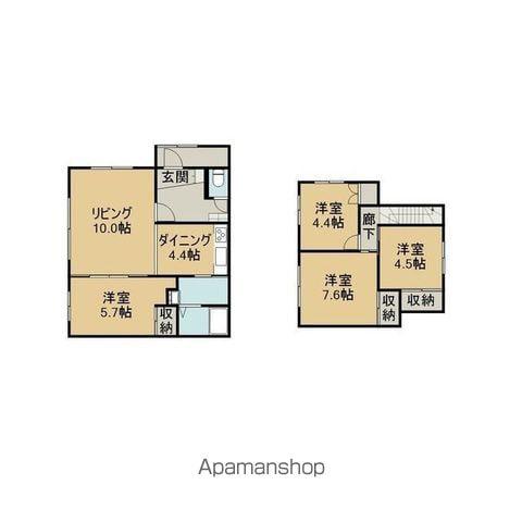 札幌市南北線 真駒内駅 バス乗車時間：17分 南沢入口バス停で下車 徒歩1分 2階建 築50年(4LDK)の間取り写真