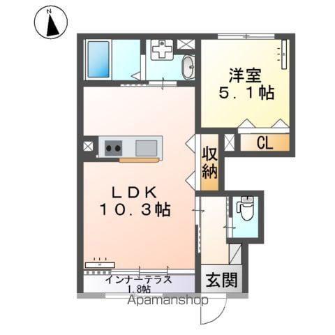 グランノヴァ(1LDK/1階)の間取り写真