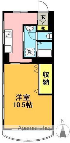 シルバーハイム(1K/2階)の間取り写真
