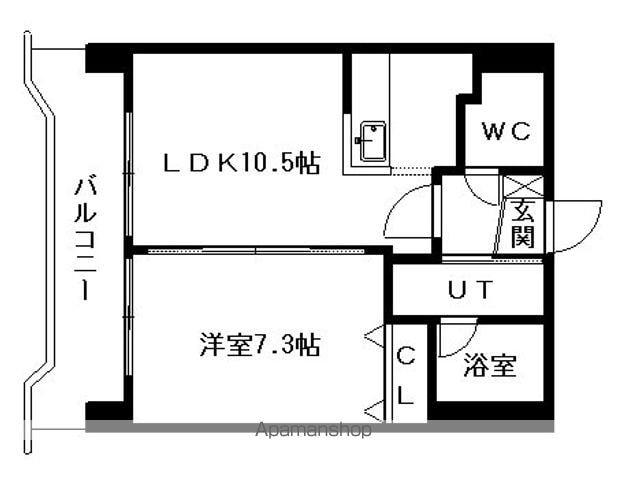 デュ・アンジュ北円山(1LDK/3階)の間取り写真