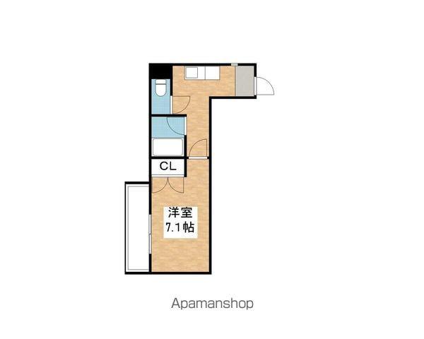 ハーモニアス桜山(1K/2階)の間取り写真