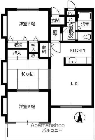 ESPECIALLYMANSION-M(3LDK/3階)の間取り写真