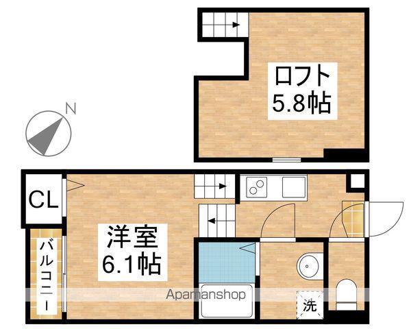 YSSTAGE吹上(1K/2階)の間取り写真