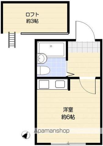 フレクション桜上水(ワンルーム/2階)の間取り写真