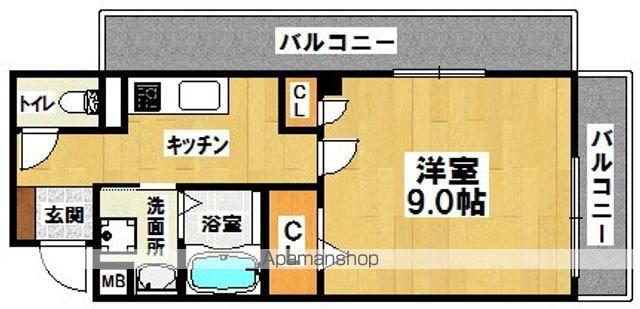 メゾンなか2(1K/3階)の間取り写真