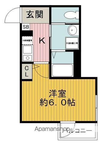 エスパシオ本町(1K/1階)の間取り写真