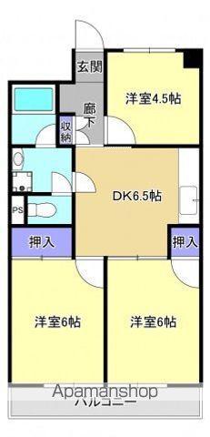 フェローシップ2番館(3LDK/3階)の間取り写真