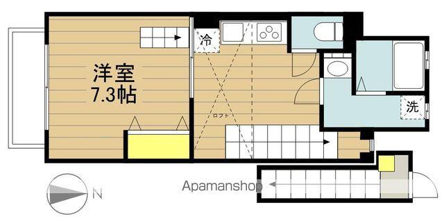 誉蔵壱番館(1DK/2階)の間取り写真