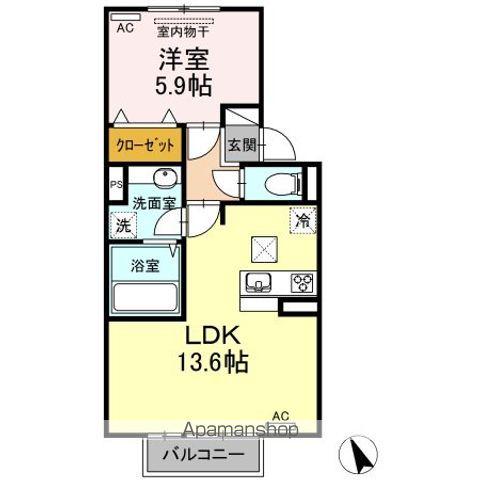 ARIETTA Ⅰ(1LDK/1階)の間取り写真