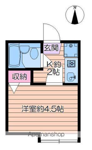 MYピュア綾瀬A(1K/1階)の間取り写真