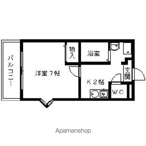 サリチェ烏森(1K/2階)の間取り写真