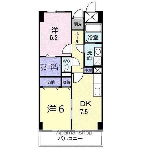 アメニティ屋島(2DK/4階)の間取り写真