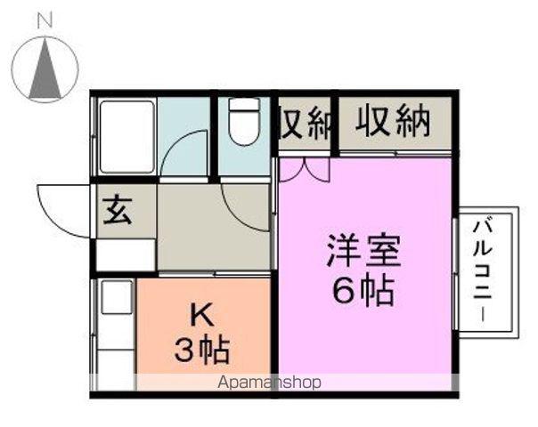 小松ハイム(1K/1階)の間取り写真
