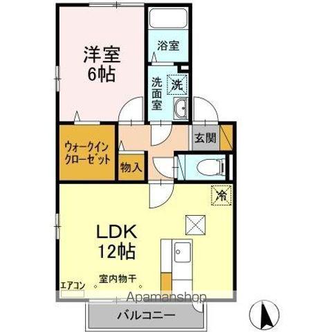 ベルフラットABC(1LDK/1階)の間取り写真