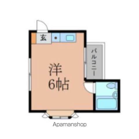 エルムハイツ(ワンルーム/2階)の間取り写真