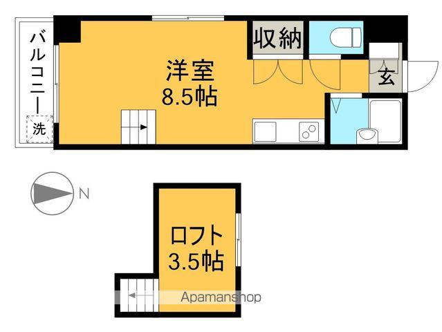サンテラス北本町(ワンルーム/4階)の間取り写真