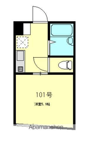 KKハウス金町(1K/1階)の間取り写真