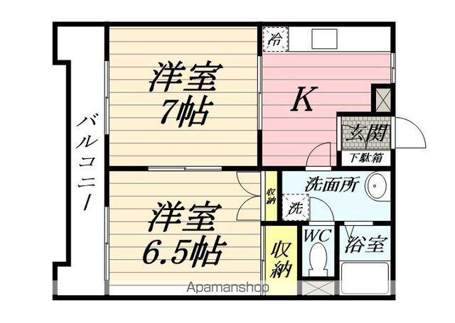 レジェール・ロゼ泉(2K/3階)の間取り写真