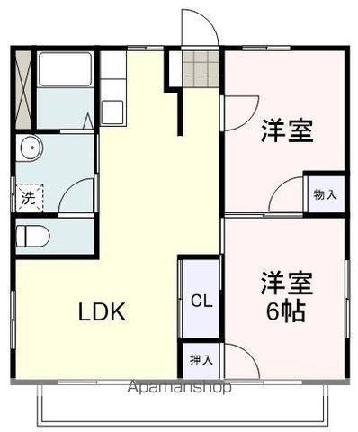 ラ・マ-レ西島(2LDK/2階)の間取り写真